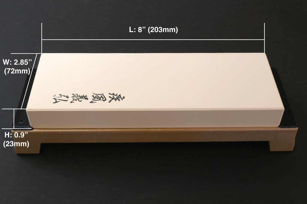 Whetstone 3000 grit size: 8 in x 2.85 in x 0.9 in (203 x 72 x 23 mm)