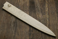 Yoshihiro magnetic oak saya cover, long tapered wooden sheath for yanagi knife