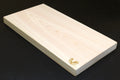 Hinoki Japanese cypress cutting board, one-piece plank with engraved gold logo