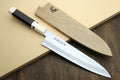 Japanese chef’s gyuto knife with Damascus blade and two-tone handle