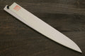 Natural magnolia wood saya blade protector with black end caps