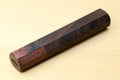 Rosewood handle with dark mahogany bolster and oval lanyard hole