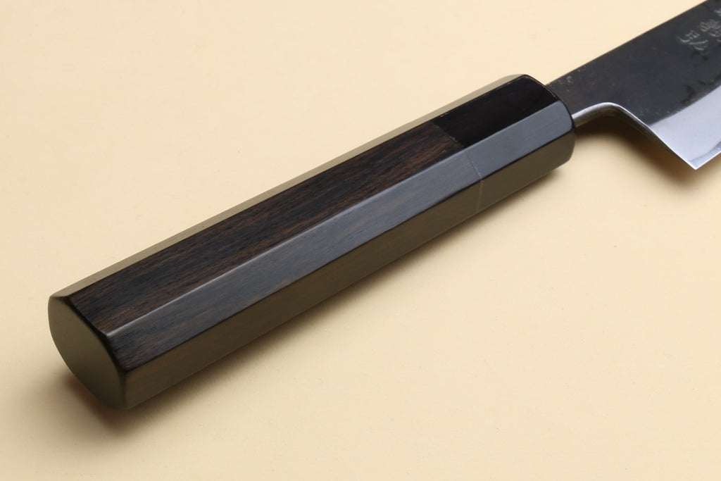 Yoshihiro Kurouchi petty utility knife handle end with stainless blade