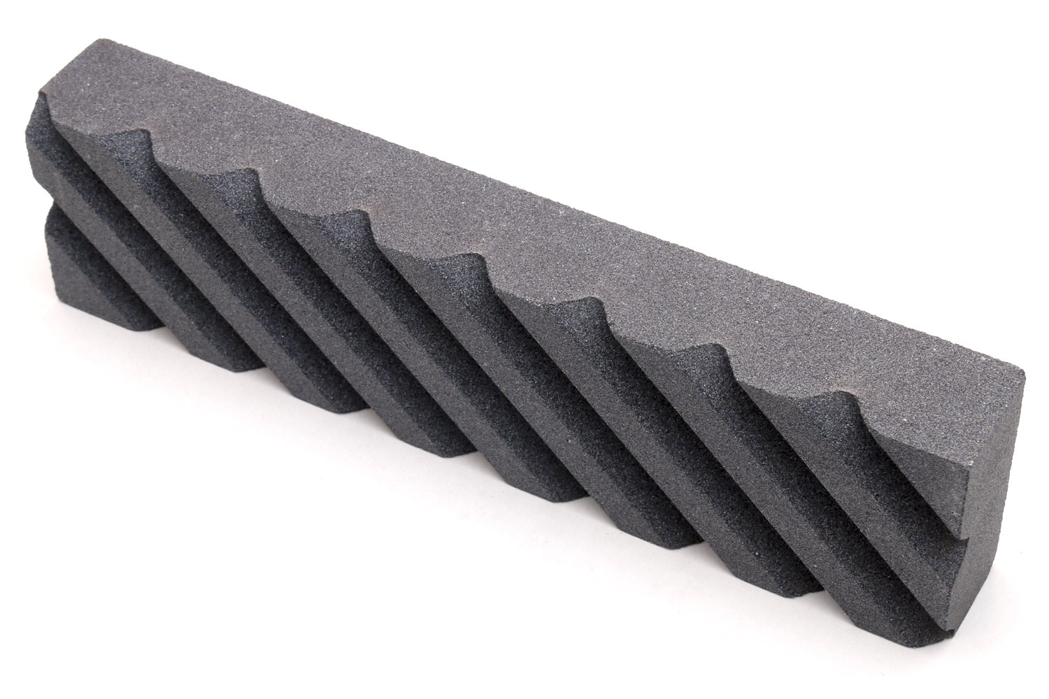 Sharpening stone fixer, black abrasive block with ribbed grooves