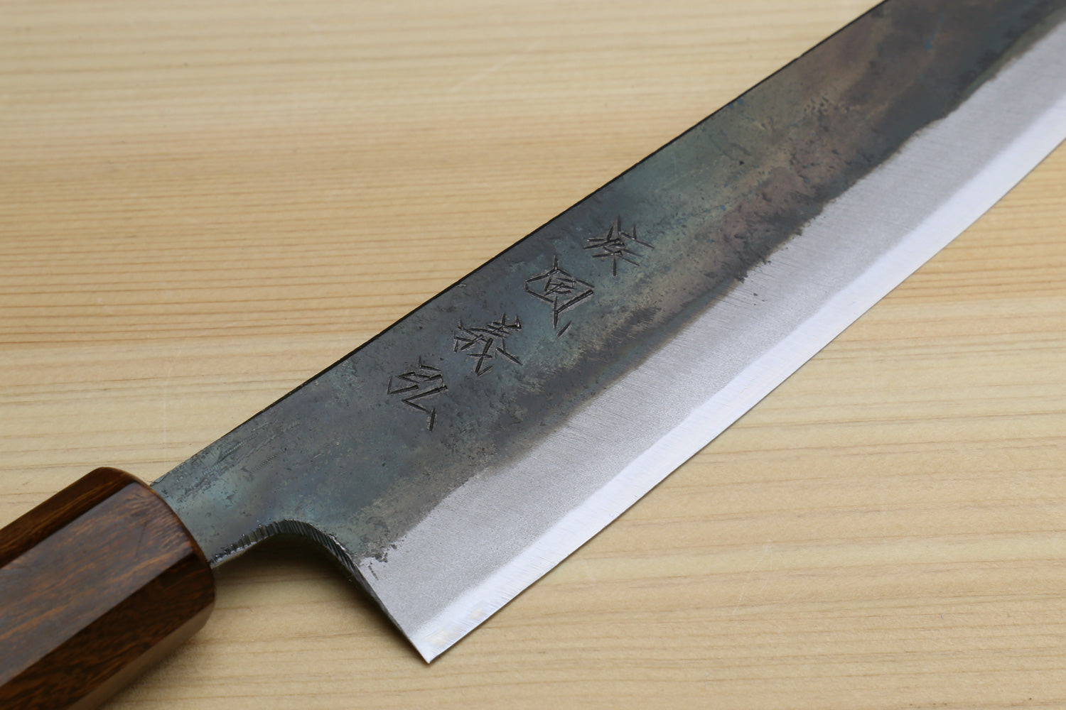 6-inch petty utility knife with kurouchi steel blade and ebony handle
