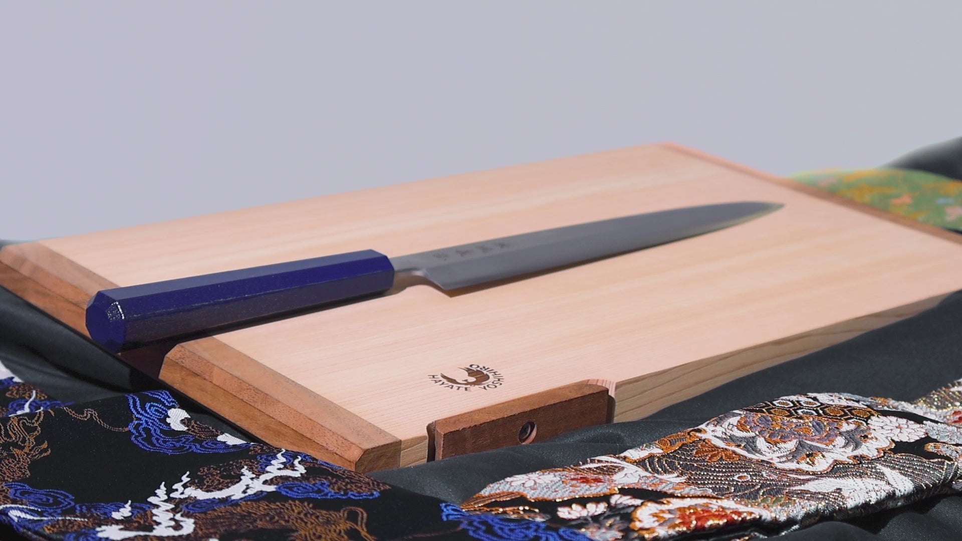 Yoshihiro Inox Stainless Steel Yanagi Sushi Sashimi Japanese Knife with Saya Cover - Handle
