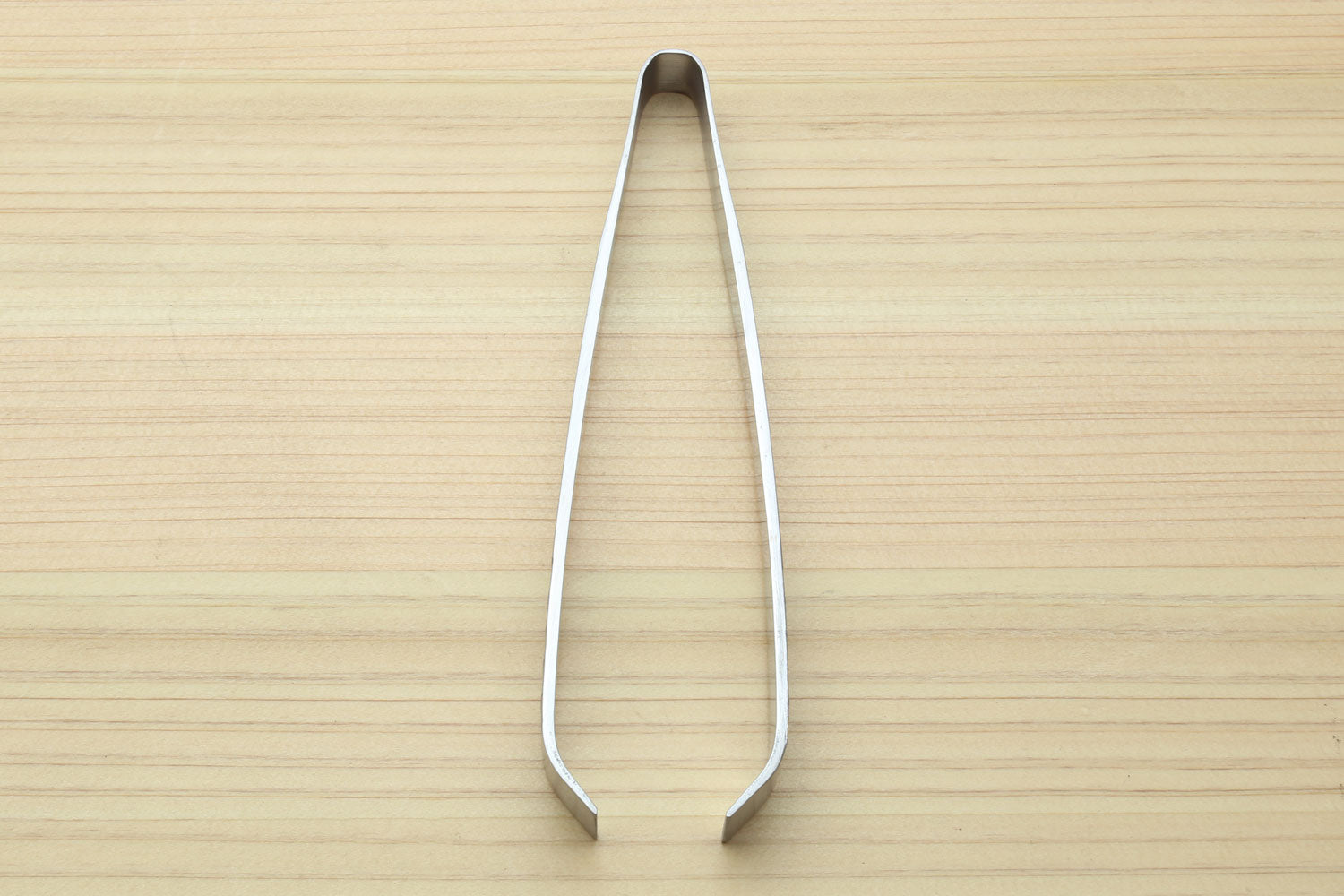 Stainless steel tweezer tool with U-shaped frame, slim pointed ends