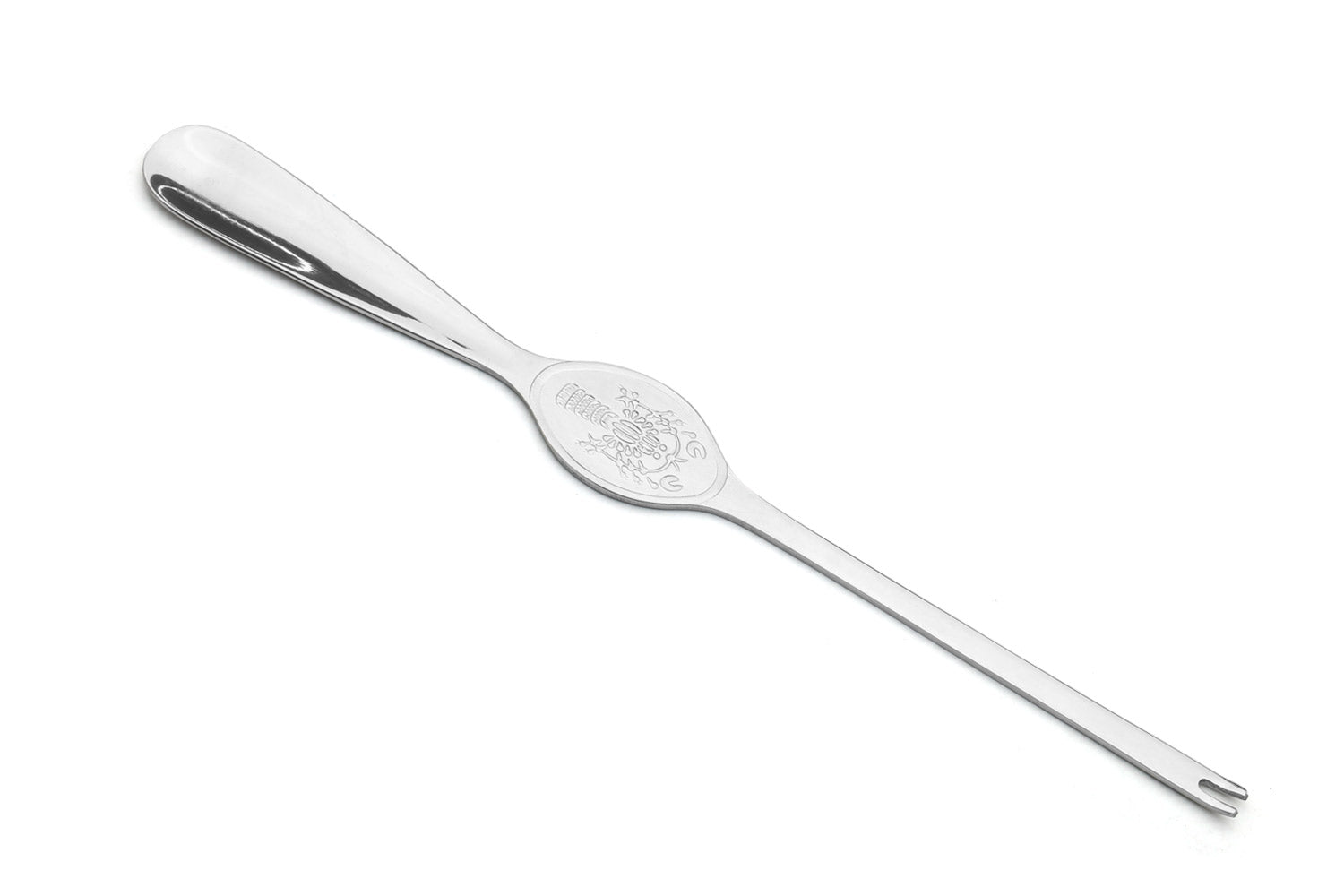 7.75 in stainless crab & lobster spoon with shell relief on oval bowl