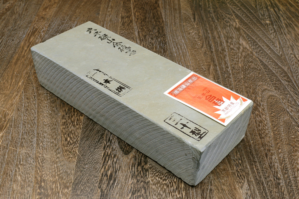 Natural whetstone finishing stone box packaging, gray rectangular stone block