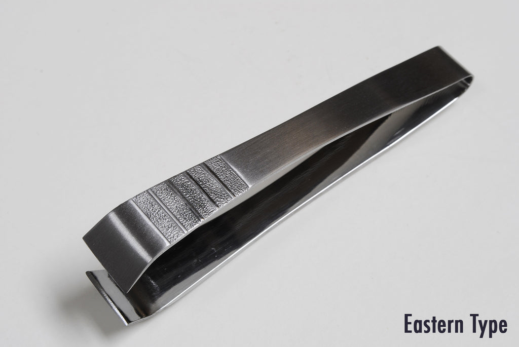 Stainless steel non-slip tweezer tool with textured grip, angled tip