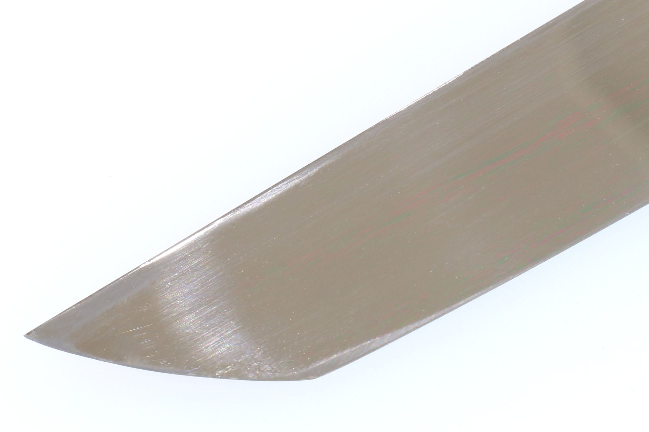 Single-edged tuna knife blade, silver steel with sharp pointed tip