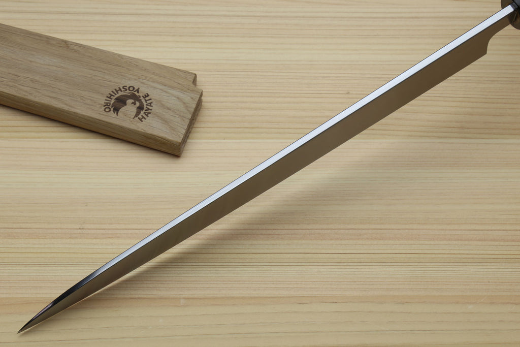 Yoshihiro Kasumi White Steel Yanagi Sushi Sashimi Japanese Knife Magnolia Handle