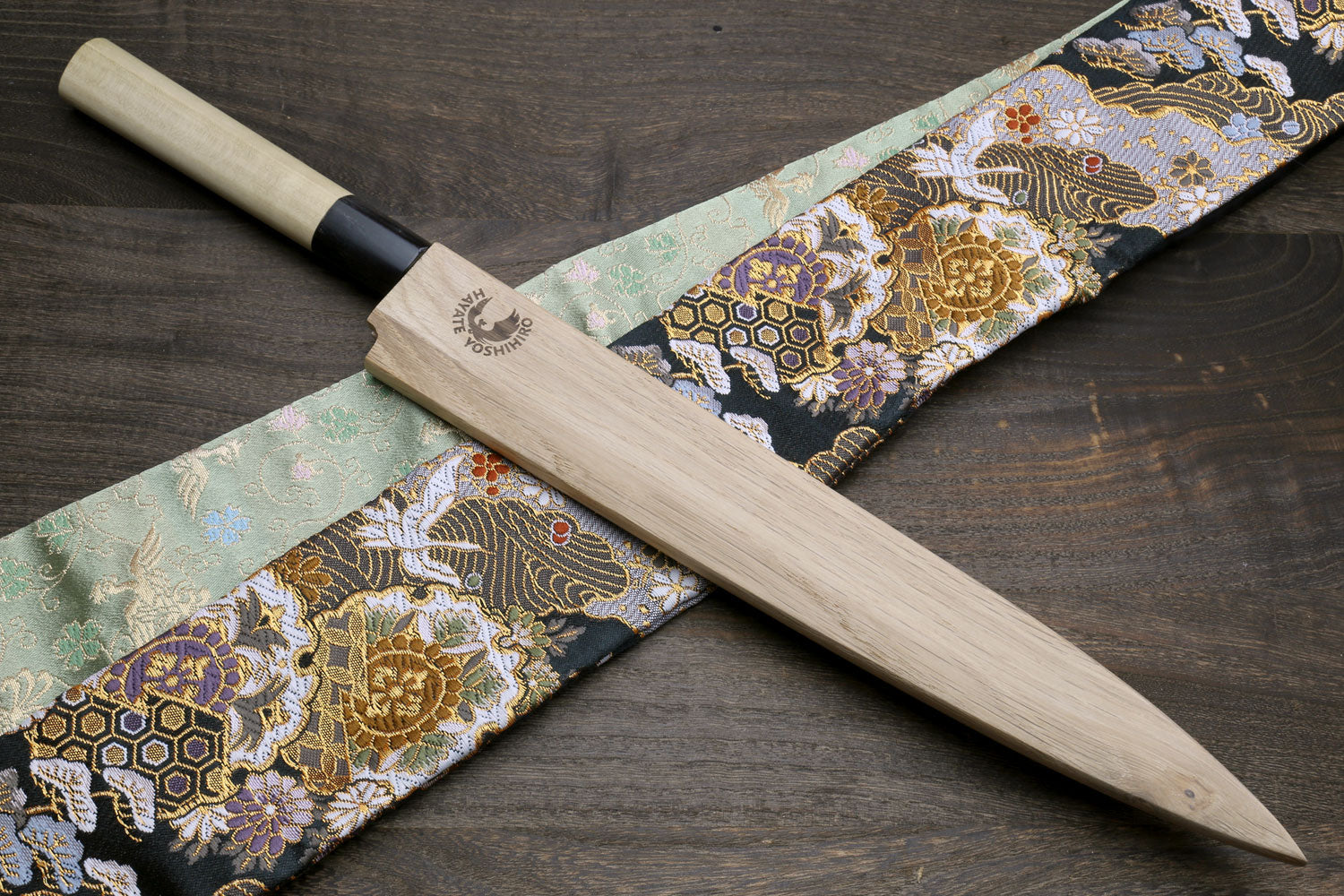 Yoshihiro Kasumi White Steel Yanagi Sushi Sashimi Japanese Knife Magnolia Handle