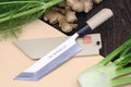 Yoshihiro filet knife with light wood handle and silver blade